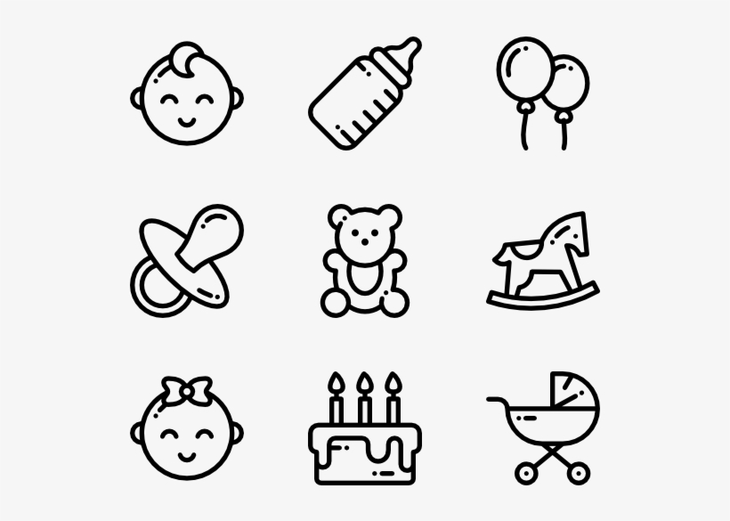 Baby Shower - Web Design Line Icon, transparent png