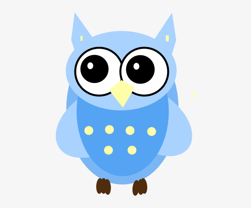 Blue Baby Owl Clip Art At Clker - Owl Eyes Clip Art, transparent png