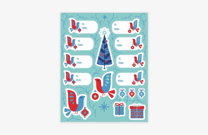 Vintage Christmas Tree Decorating Gift Tag - Christmas Tree, transparent png