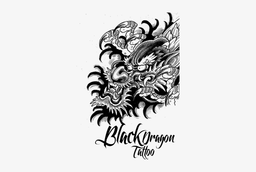 Black Dragon Tattoo - Black Dragon Tattoo Studio - 331x469 Png Download - Pngkit