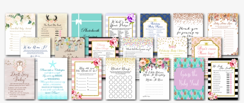 Magical Printable Shop Baby Shower Games Bridal Shower - Bridal Shower, transparent png