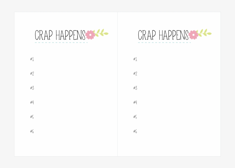 “crap Happens” Download Here - Crap Happens Baby Shower Game, transparent png