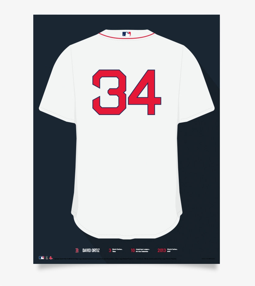 Red Sox David Ortiz Jersey Print - Number, transparent png