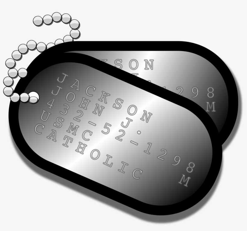 Military Dog Tags Png Royalty Free Stock - Custom Military Dog Tags Sticker, transparent png
