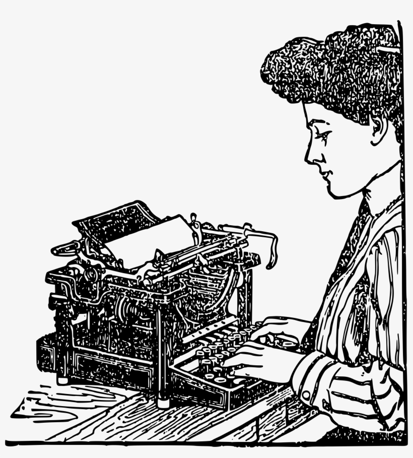 This Free Icons Png Design Of Typing Lady, transparent png