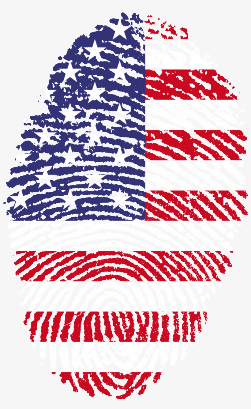 United States Fingerprint Flag 650588 - Fingerprint Flag Png, transparent png