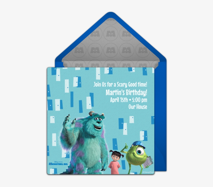 Online Invitation - Monsters, Inc., transparent png