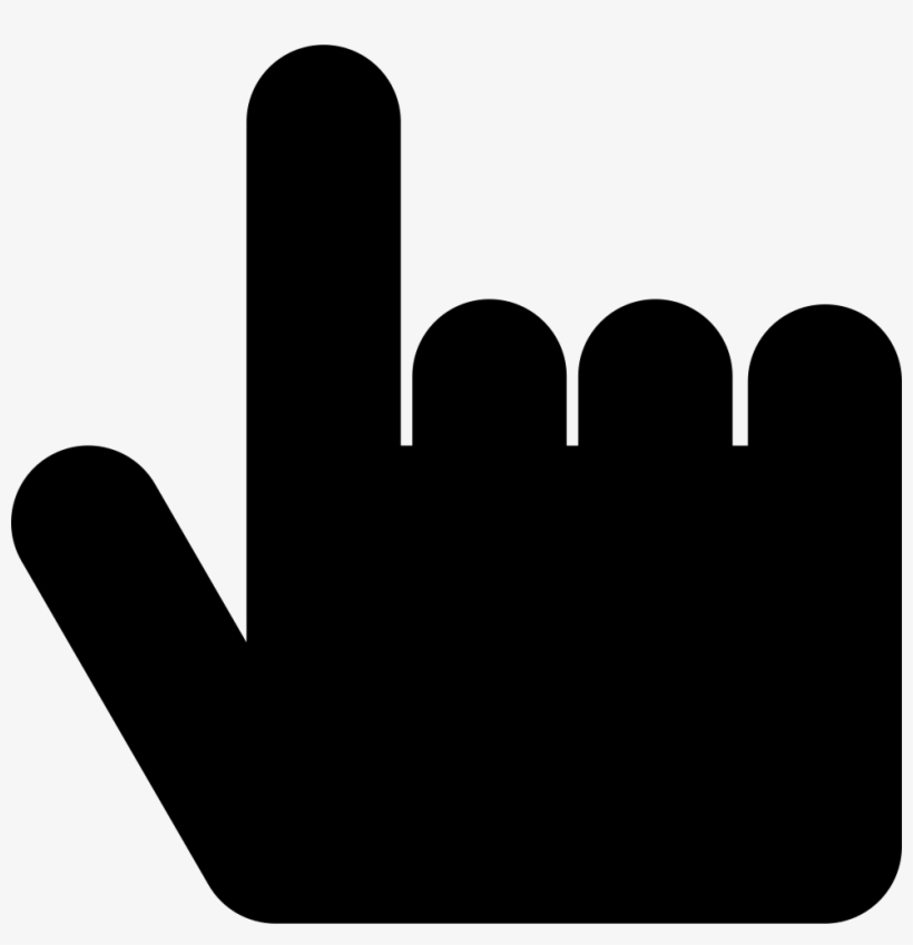 Black Hand Pointing Up Comments - Flecha Hacia Arriba Negra, transparent png