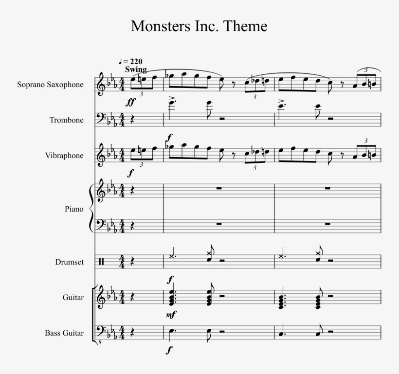 Theme Sheet Music 1 Of 29 Pages - Sheet Music, transparent png