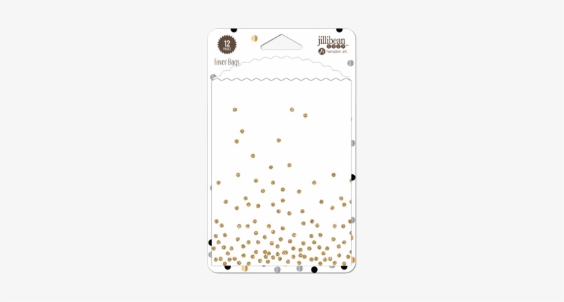 Hampton Art Dots With Gold Foil Favor Bags, transparent png