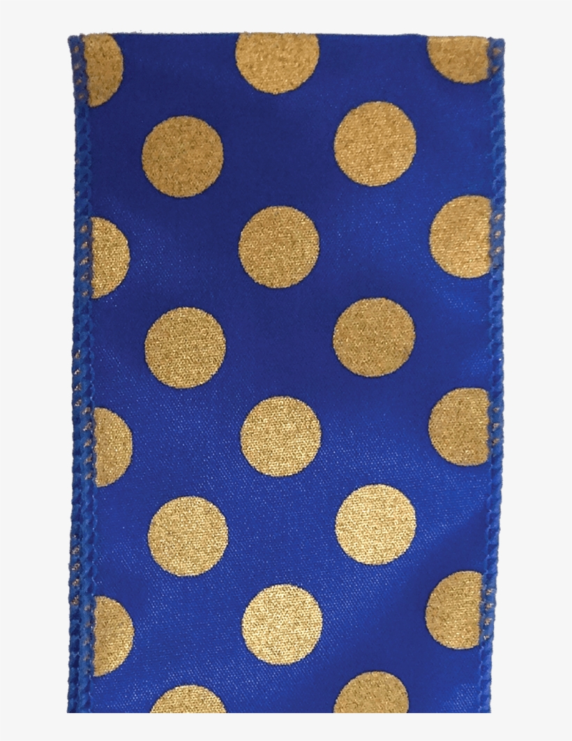 #40 Wired Spirit Dot Ribbon Royal/gold 10 Yd - Polka Dot, transparent png