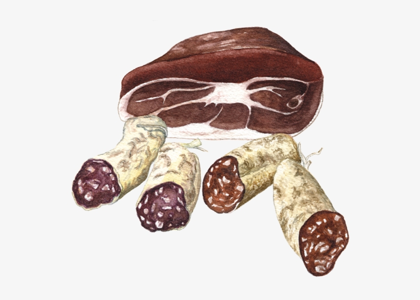 Prosciutto, Tartufo Piccante Salami - Ham, transparent png