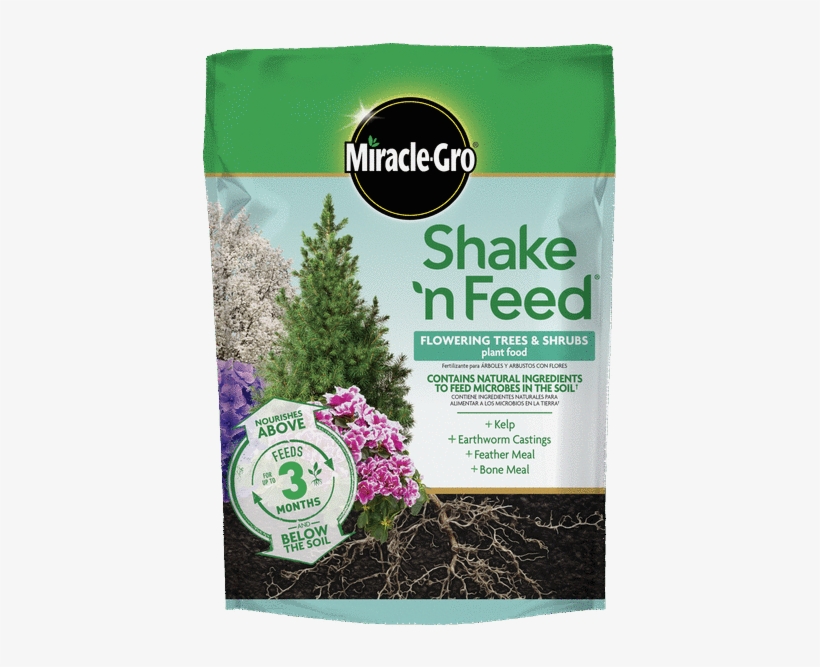Feed Flowering Trees And Shrubs Miracle Grow Fertilizer 431x600 PNG