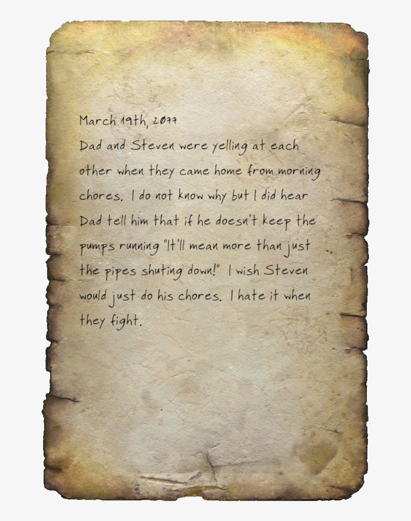 Fo4 Covenant Reminder Note Page 2 - Portable Network Graphics, transparent png