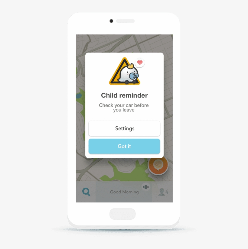 Waze Navigation App Adds Child Reminder Feature To - Waze, transparent png
