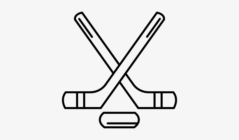 Hockey Sticks And Puck Vector - Ice Hockey Stick Icon, transparent png
