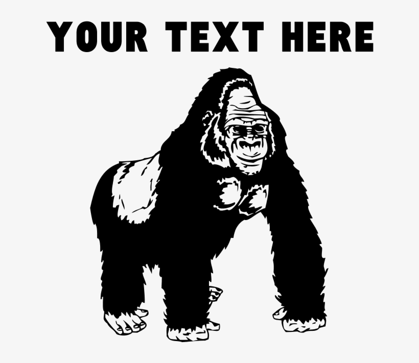 Custom Silverback Gorilla Shirt, transparent png