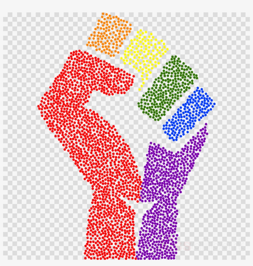 Rainbow Fist Png Clipart Raised Fist T-shirt, transparent png