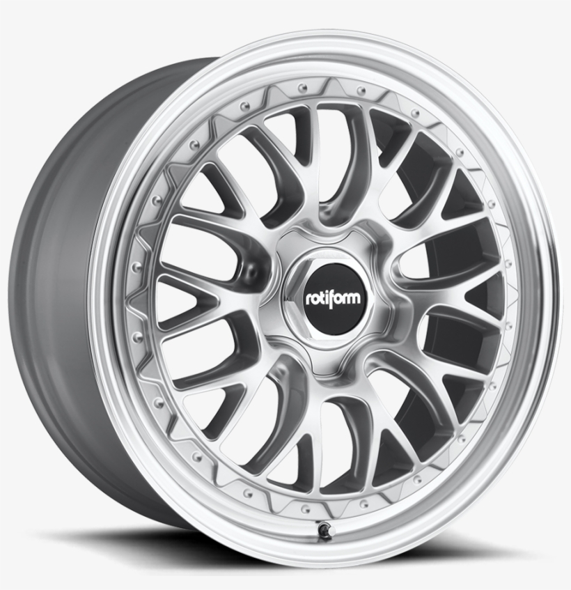 Rotiform ® Lsr R155 Wheels Rims Silver Machined, transparent png