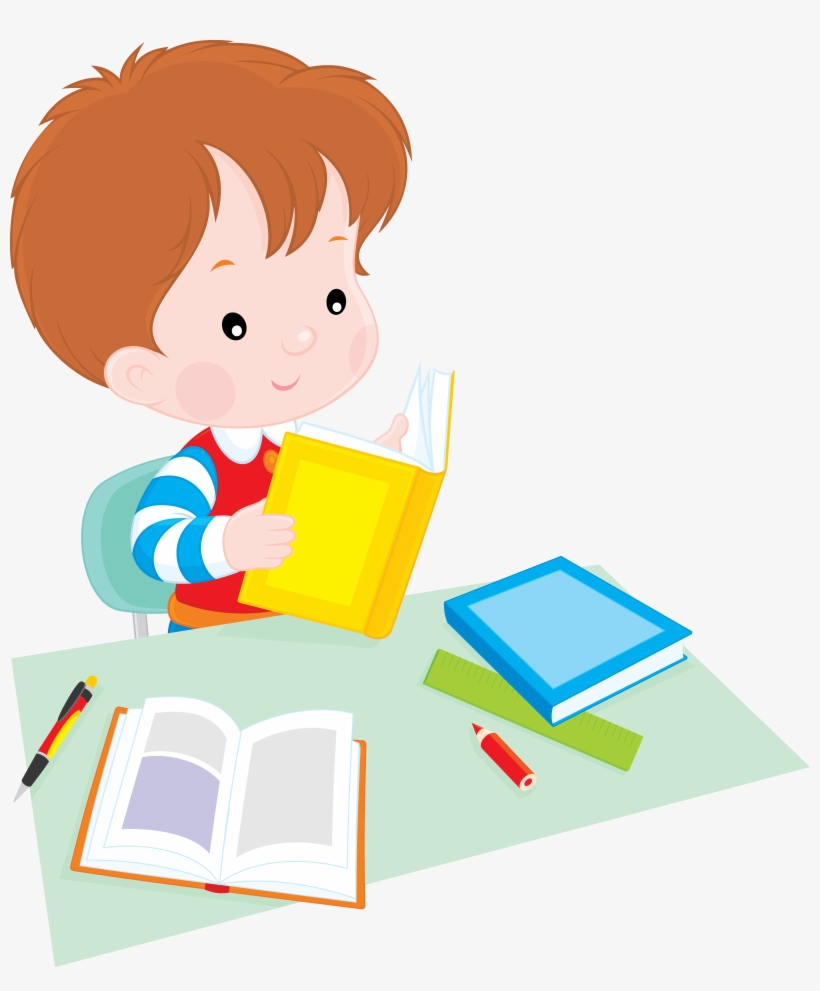 Student Reading Clip Art, transparent png