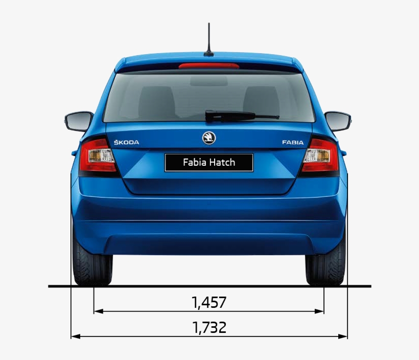 Fabia Dimensions Rear Elevation, transparent png