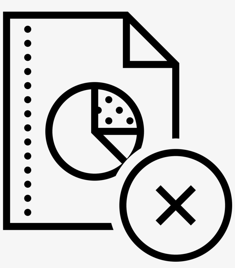 Delete Pie Chart Report Icon, transparent png