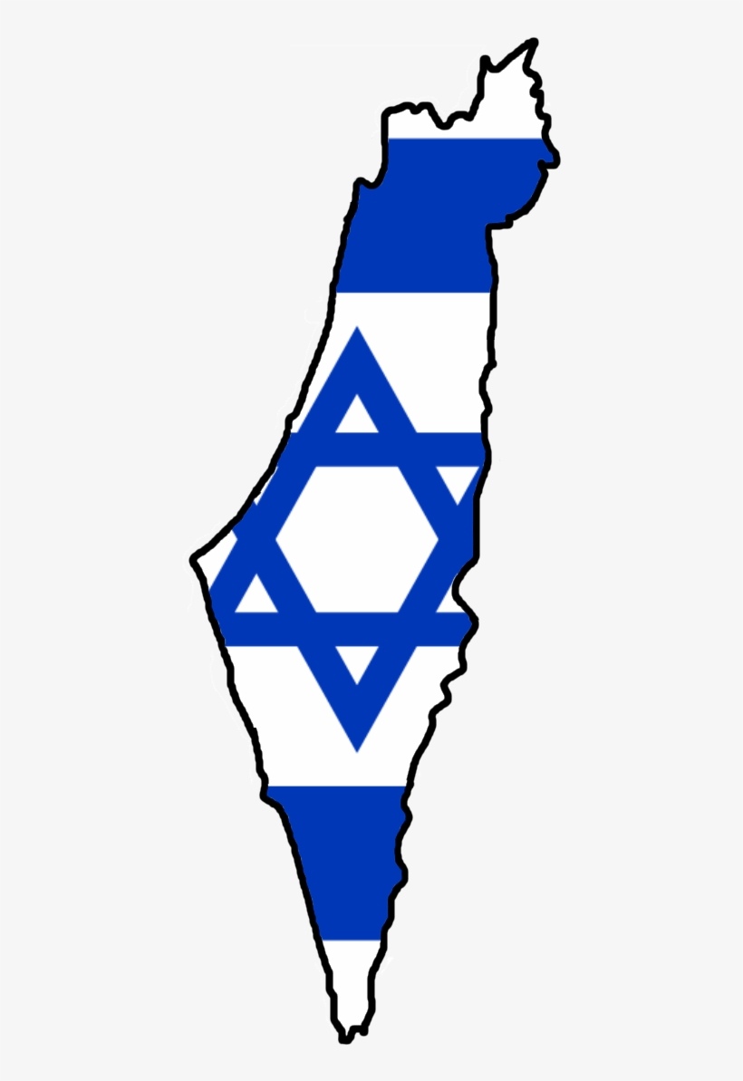 Flag Map Of Israel, transparent png