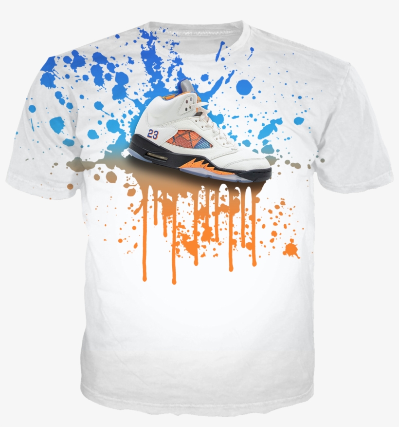 Barcelona 5 Shoe Splat White Tee, transparent png