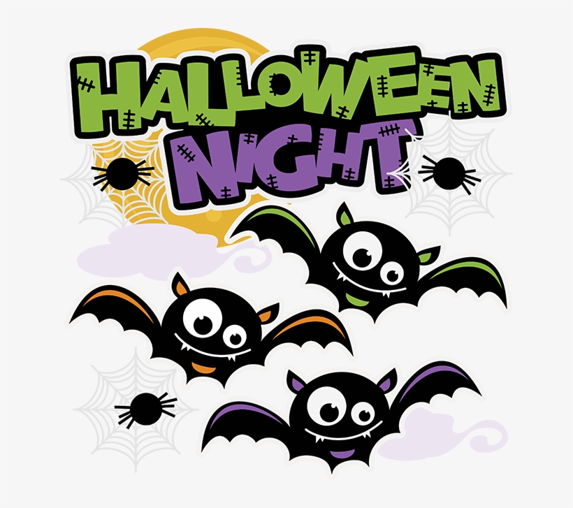 Halloween Night Title Svg Cut Files For Scrapbooking, transparent png