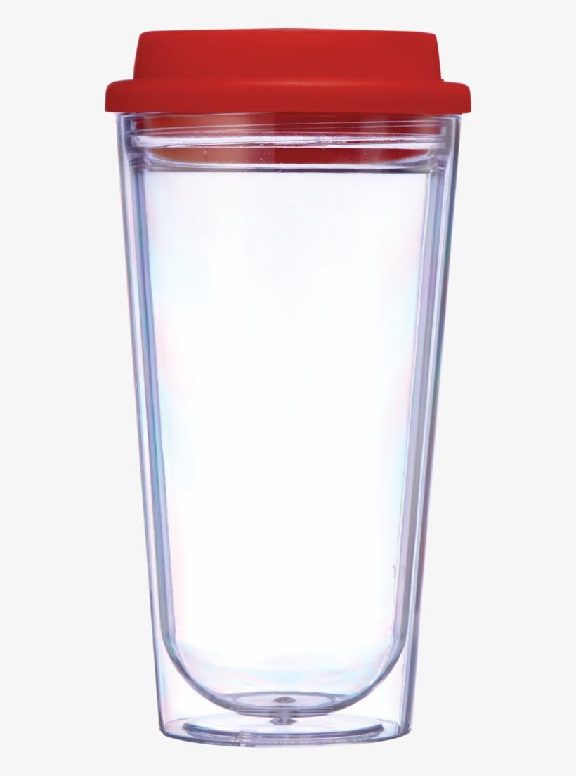 16 Oz Clear Coffee Tumblers With Color Lid, transparent png