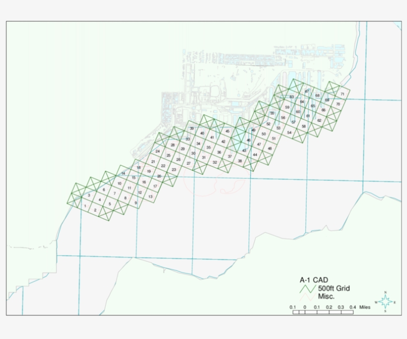 500-ft Monitoring Grids Within The Ou B Marine Boundary, transparent png