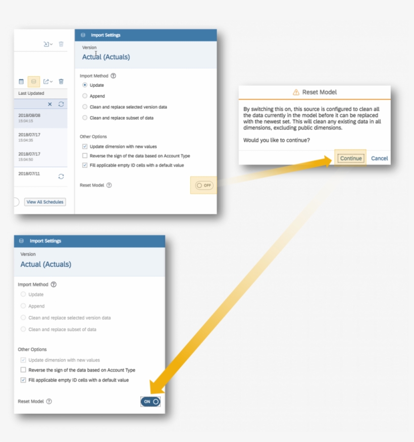 Toggling Reset Model On Removes All Master And Transactional, transparent png