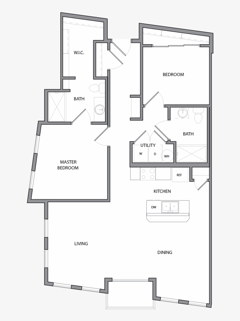 2 Bedroom 2 Bath 1166 Sf, transparent png