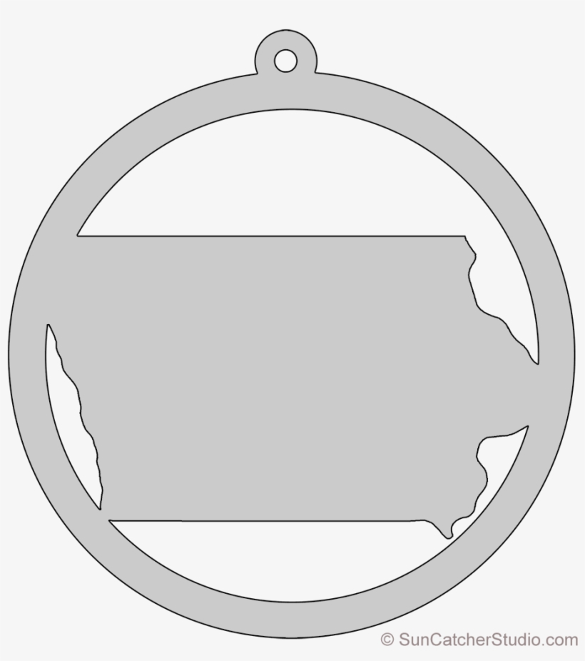 Iowa Map Circle Free Scroll Saw Pattern Shape State, transparent png