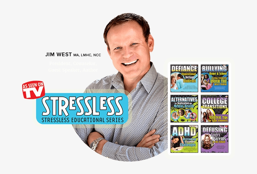 Jim West Surrounded By Stressless Educational Series, transparent png