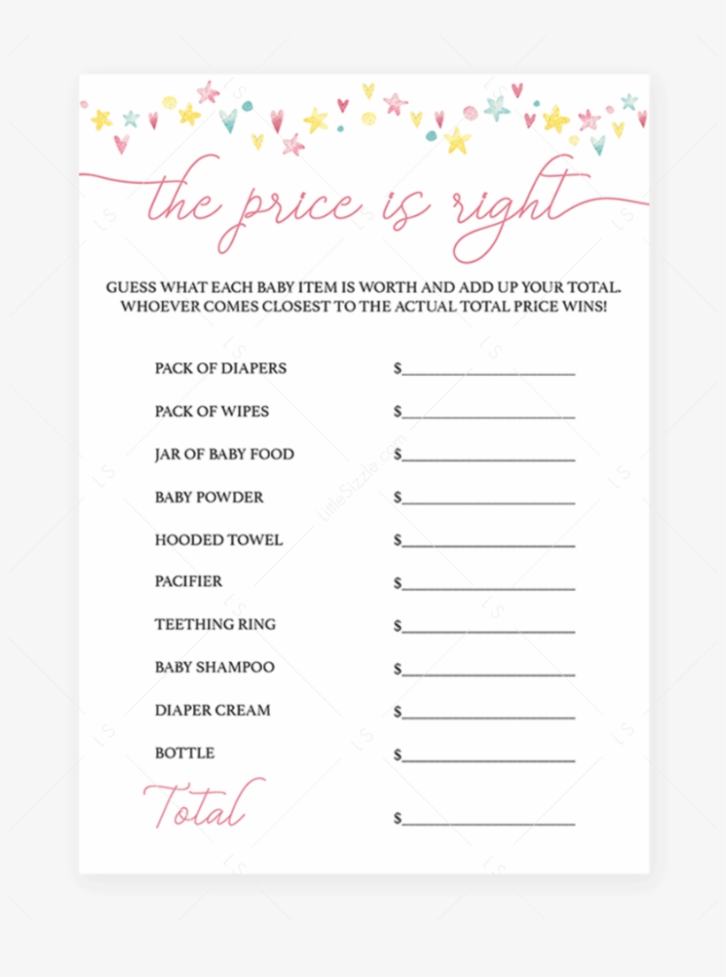 Rainbow Baby Shower Game The Price Is Right By Littlesizzle, transparent png