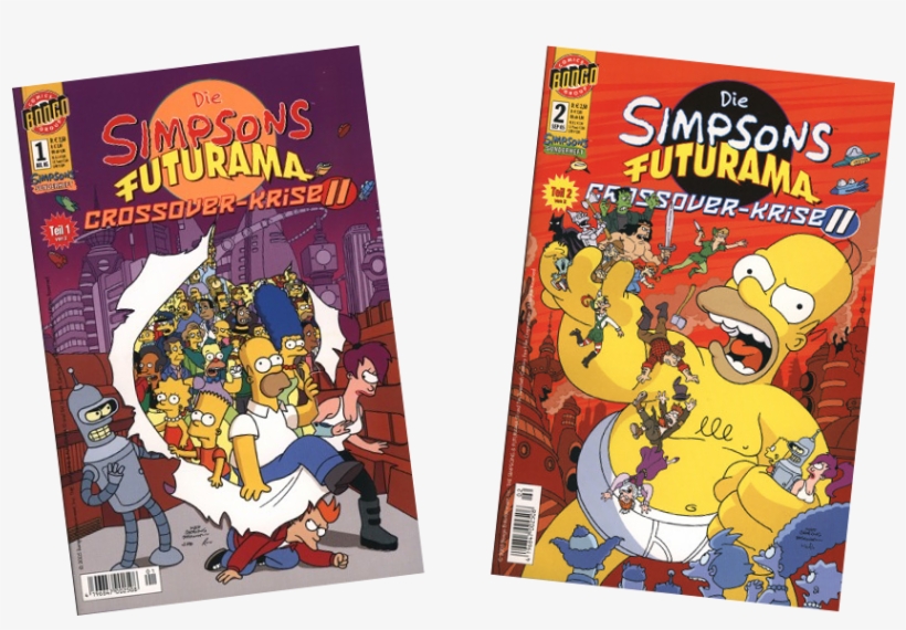 The Simpsons Futurama Crossover Crisis Ii German Logo, transparent png