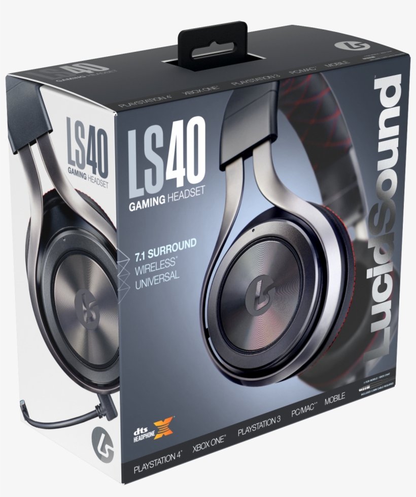 Lucidsound Ls40 Black Grey Wireless, transparent png