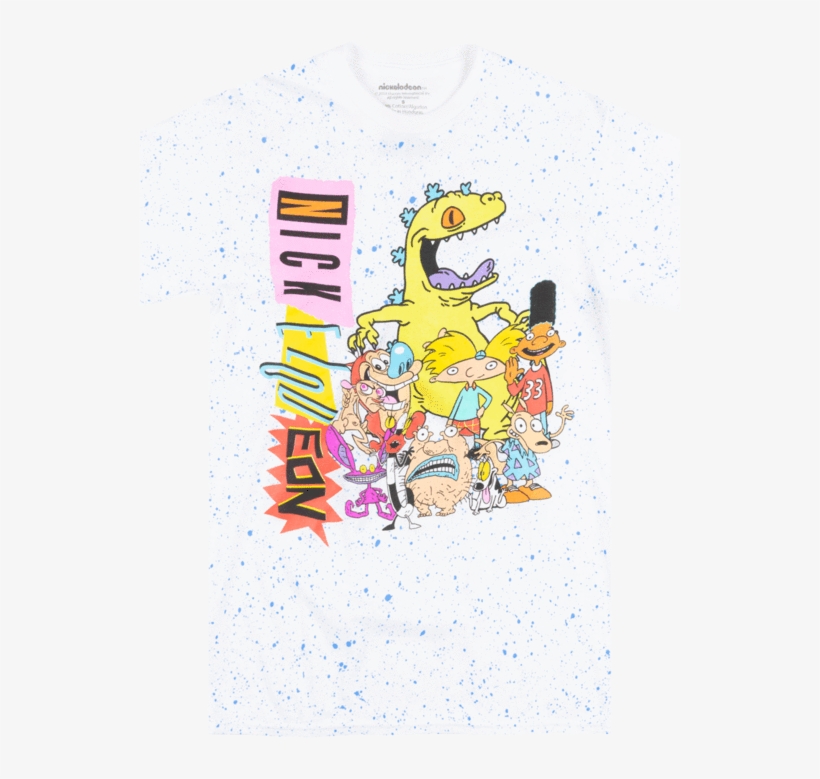 Nickelodeon Cartoon Characters T-shirt White Speckle, transparent png