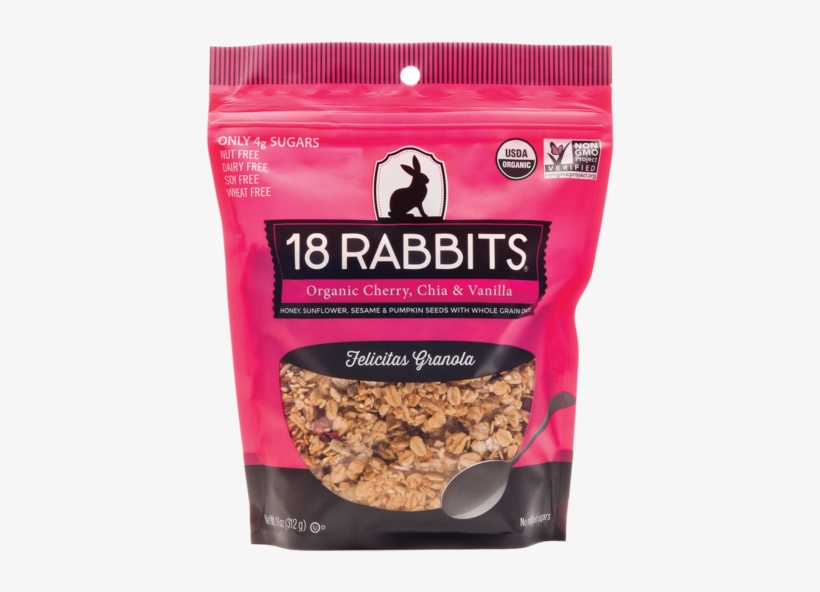 18 Rabbits Organic Cherry, Chia, And Vanilla Granola, transparent png