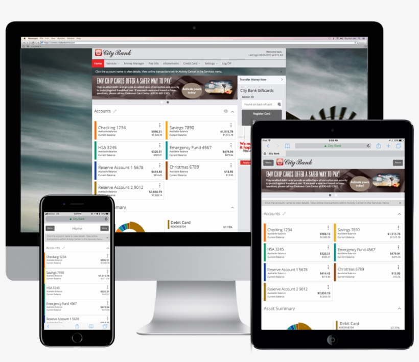 Responsive Online Banking Tablet Iphone, transparent png