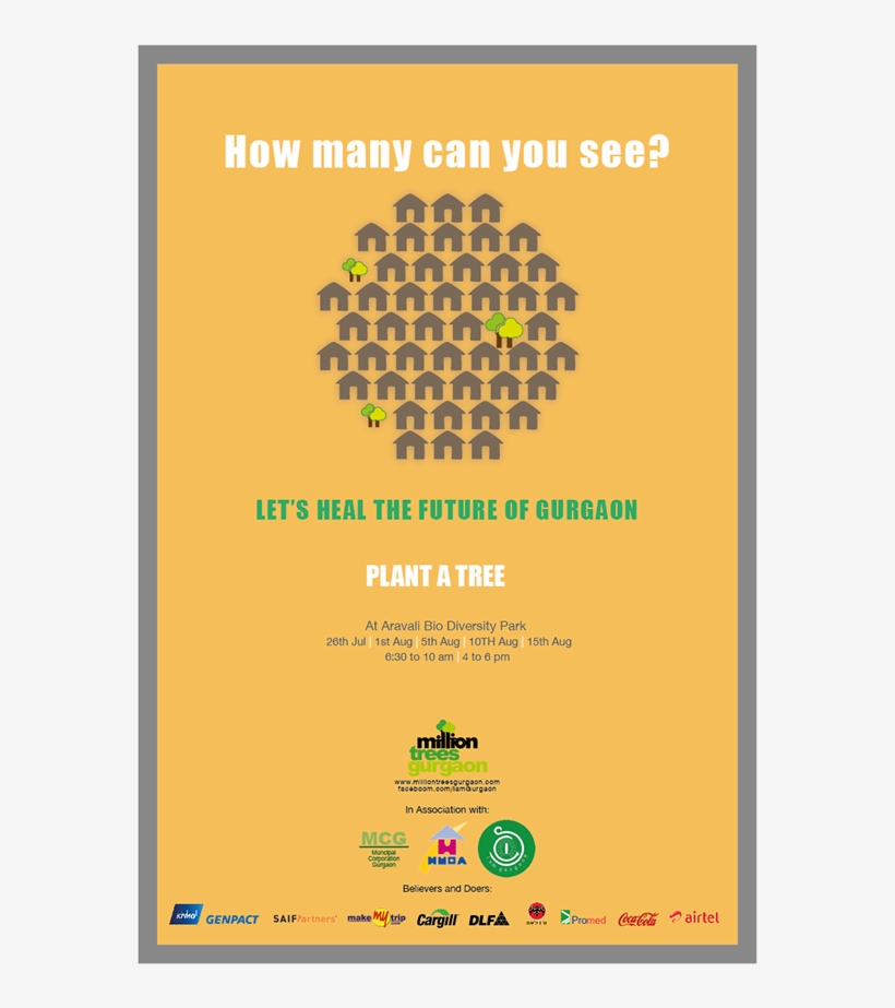 Million Trees Gurgaon Campaign And Posters, transparent png