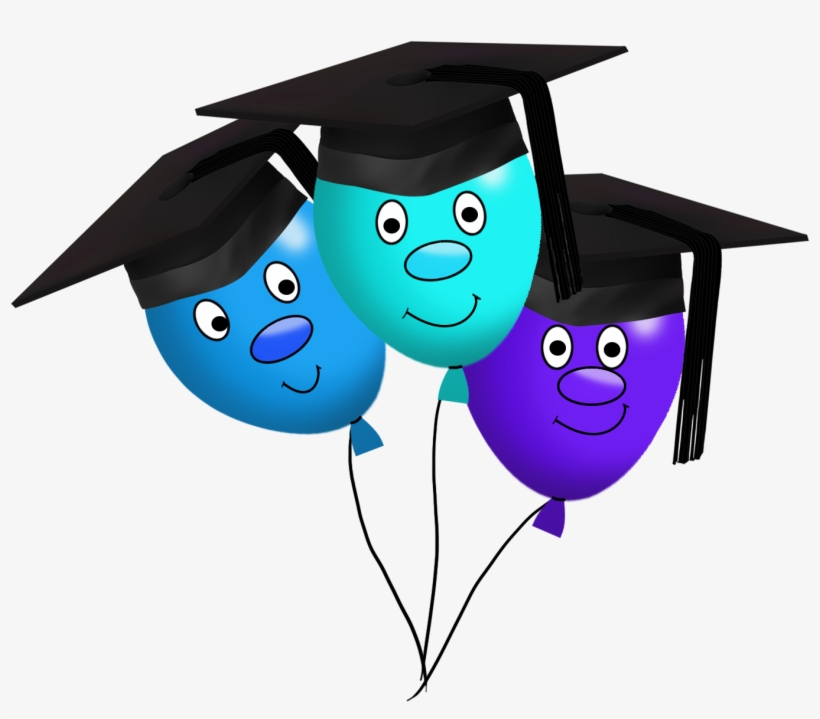 Balloons With Funny Faces And Caps, transparent png