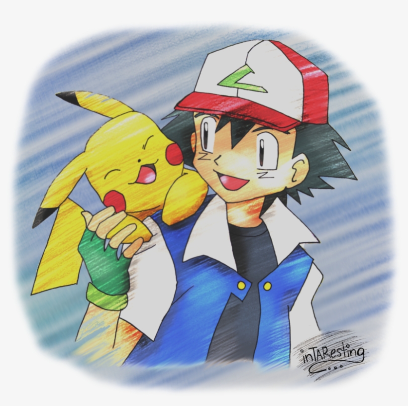 Ash And Pikachu By Intaresting, transparent png