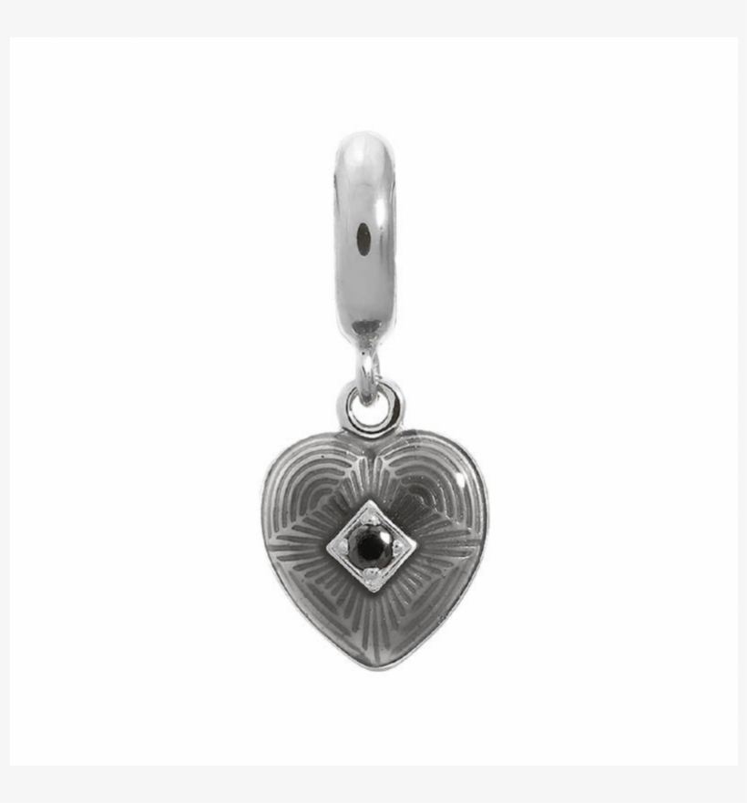 Endless Sterling Silver Jlo 'big Heart' Black Cz Drop, transparent png