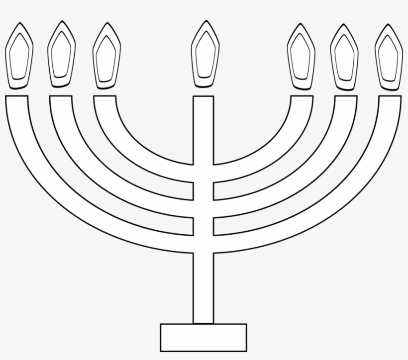 Menorah Hanukkah Computer Icons Candle Clip Art Christmas - Hanukkah Clip Art Black And White, transparent png