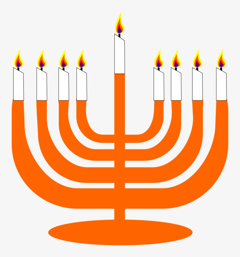 With The Simple Candlestick Of Samarsh's Hanukkah - Menorah Clip Art, transparent png
