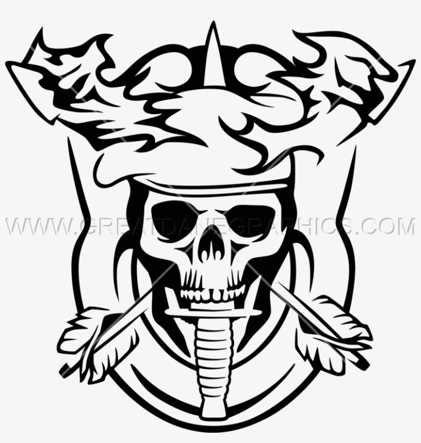 Clip Art Stock Drawing Arrow Skull - Skull With A Beret Transparent Background, transparent png