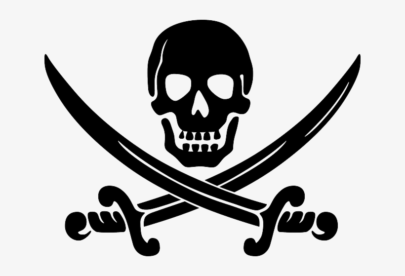 Skull, Swords, Crossed, Pirates, Pirate, Symbol - Pirate Clip Art, transparent png