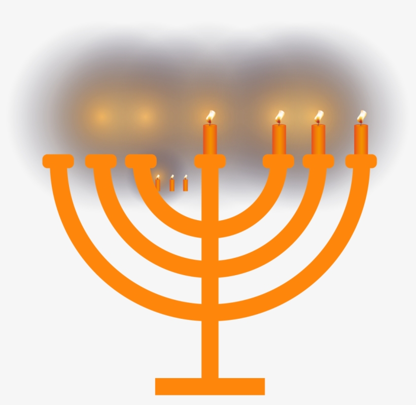Menorah Candle Clip Art Twisted Candlelight Transprent - Judaism Infographics, transparent png